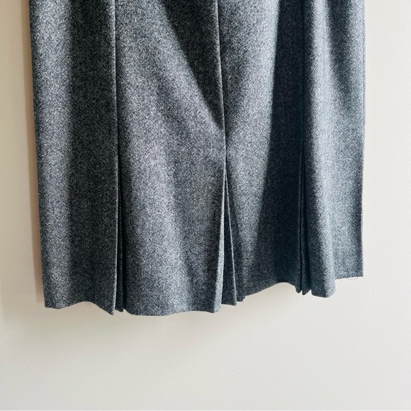 BROOKS BROTHERS tweed Classic Gray size 12 Skirt 100% Wool Academia Professional - Picture 2 of 10